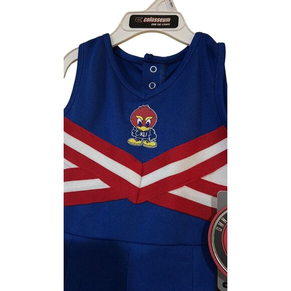 Kansas Jayhawks Cheer Dress Colosseum 6-12 M New - Picture 3 of 6